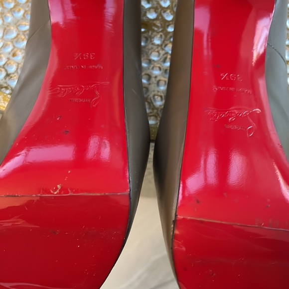 christian louboutin brown highness kid platform pumps - Picture 11 of 12